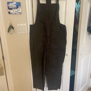 Gray Corduroy Overalls